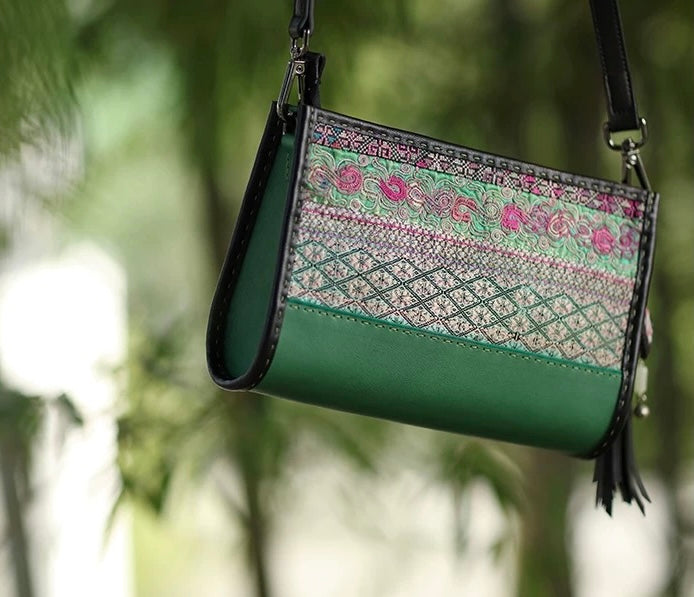 Meadow | Vintage Miao Embroidery Crossbody Bag