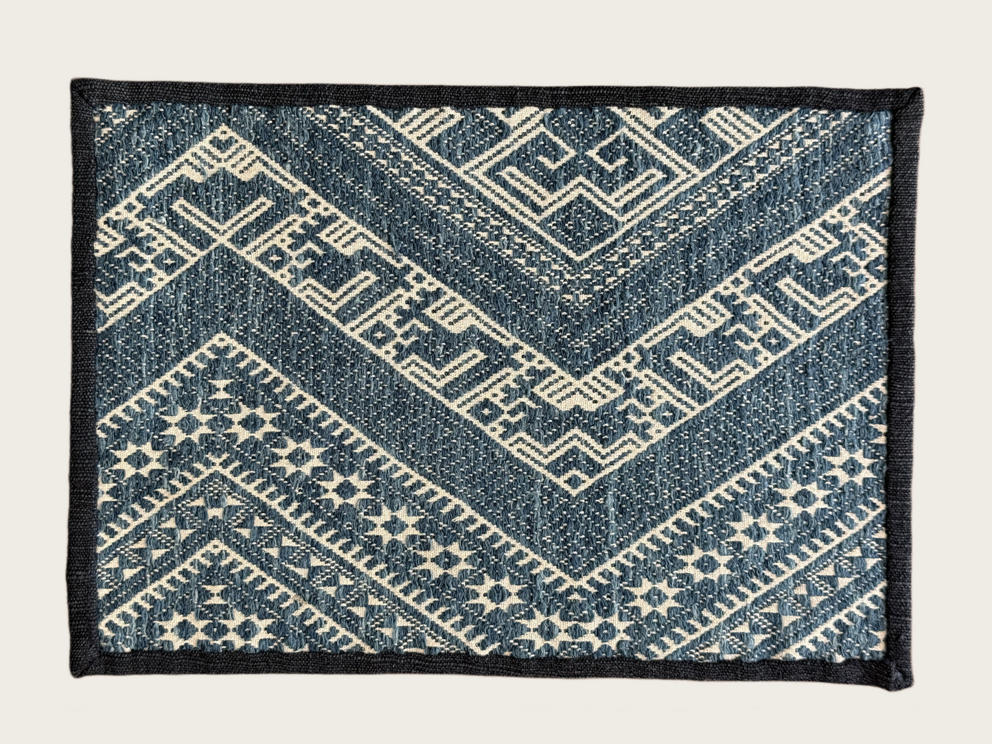 MOMENTUM | Vintage Indigo Geometric Runner & Table Mat