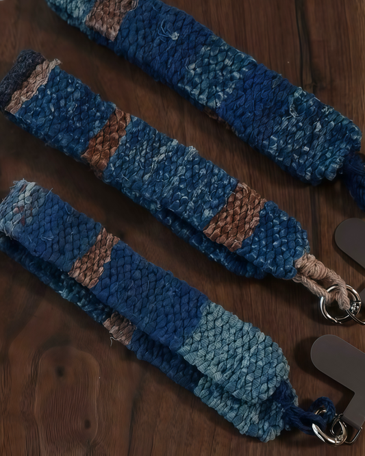 Lake | Rag-Weaving Style Hand-Woven Phone Strap