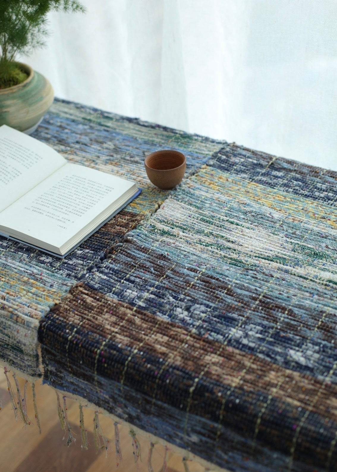 Rewoven Textile in Motion｜A Versatile Piece for Wall, Table, or Floor