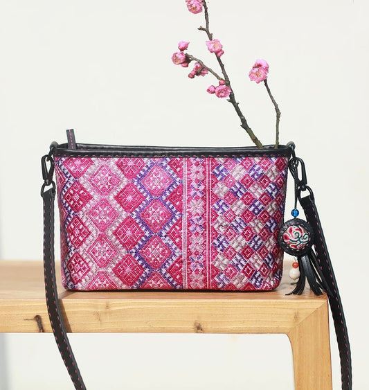 Little Joy | Vintage Zhuang Silk Brocade Crossbody Bag