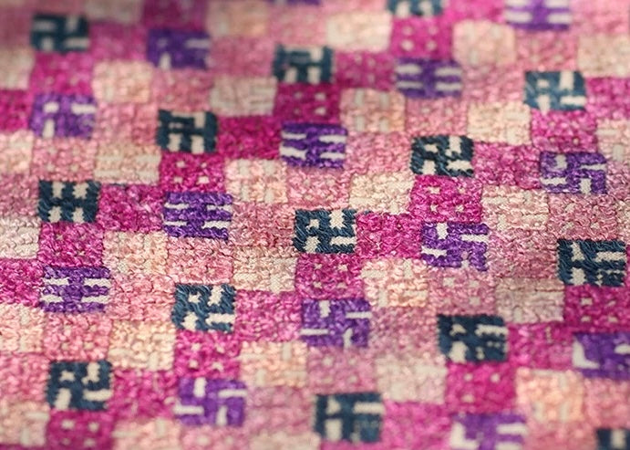 Eternal Spring | Vintage Zhuang Brocade Crescent Bag
