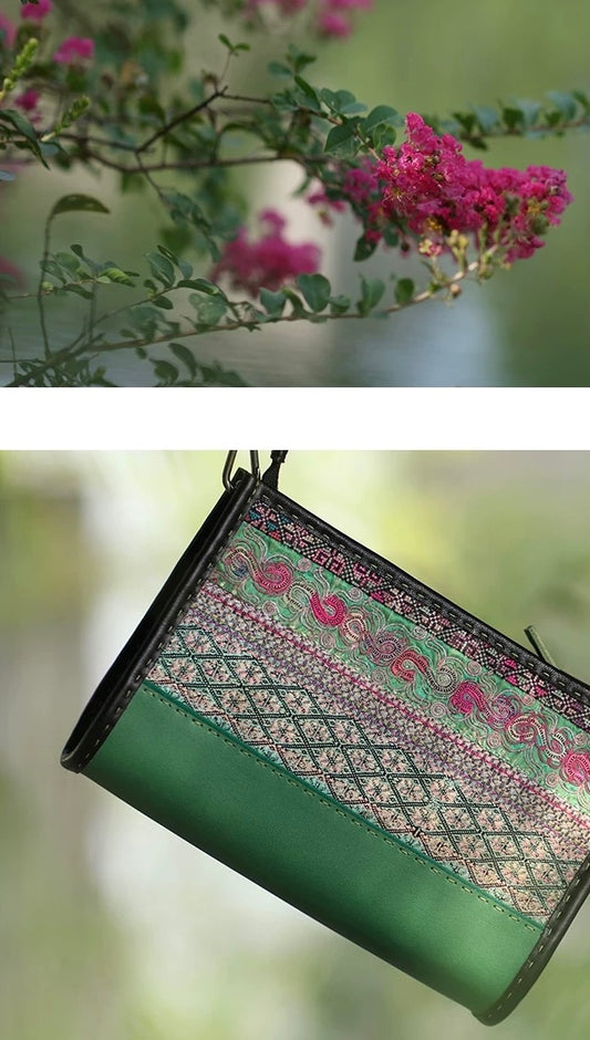 Meadow | Vintage Miao Embroidery Crossbody Bag
