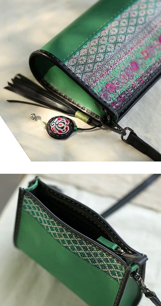Meadow | Vintage Miao Embroidery Crossbody Bag