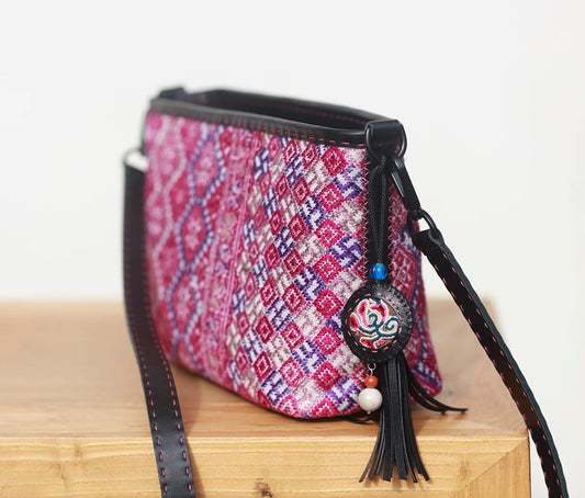 Little Joy | Vintage Zhuang Silk Brocade Crossbody Bag