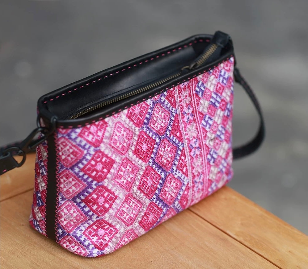 Little Joy | Vintage Zhuang Silk Brocade Crossbody Bag