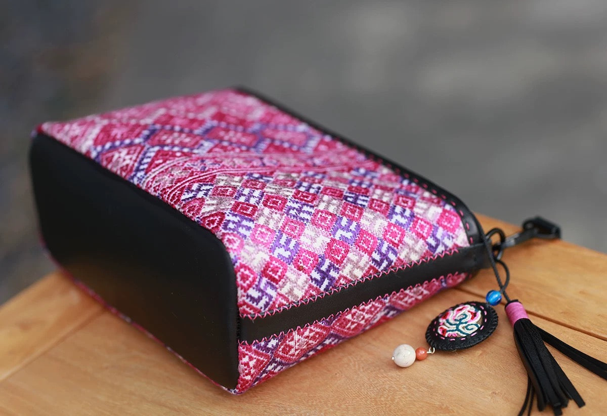 Little Joy | Vintage Zhuang Silk Brocade Crossbody Bag