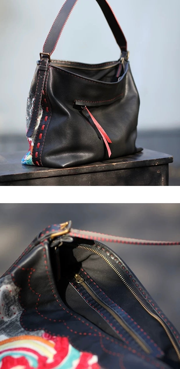 Summer Bloom | Vintage Yi Appliqué Hobo Bag