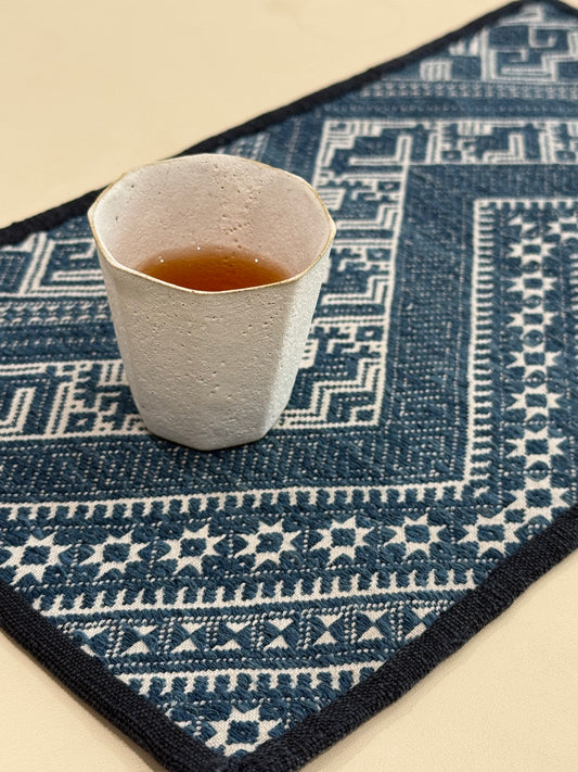 MOMENTUM | Vintage Indigo Geometric Runner & Table Mat