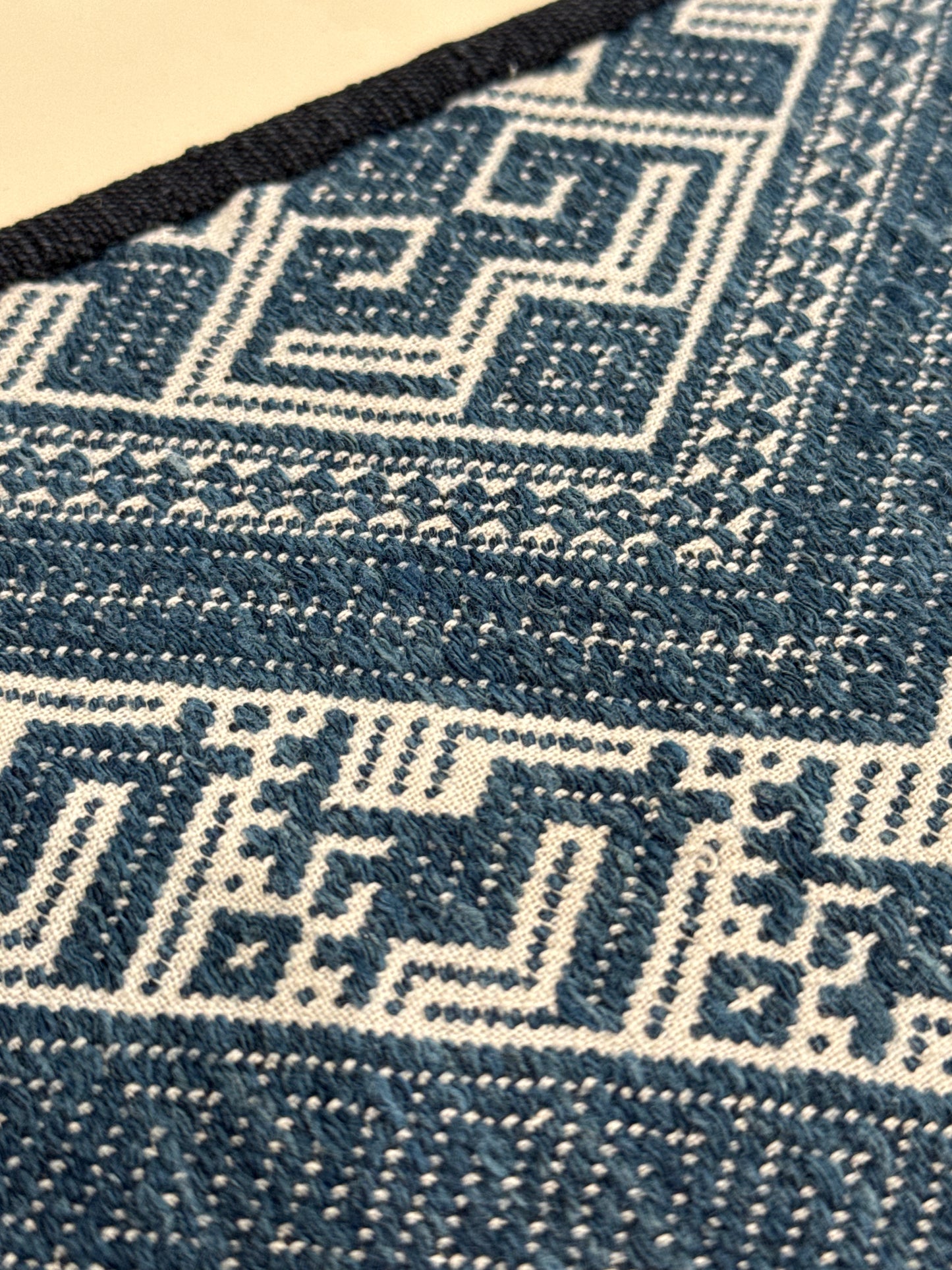 MOMENTUM | Vintage Indigo Geometric Runner & Table Mat