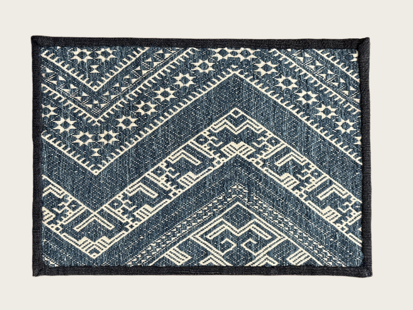 MOMENTUM | Vintage Indigo Geometric Runner & Table Mat
