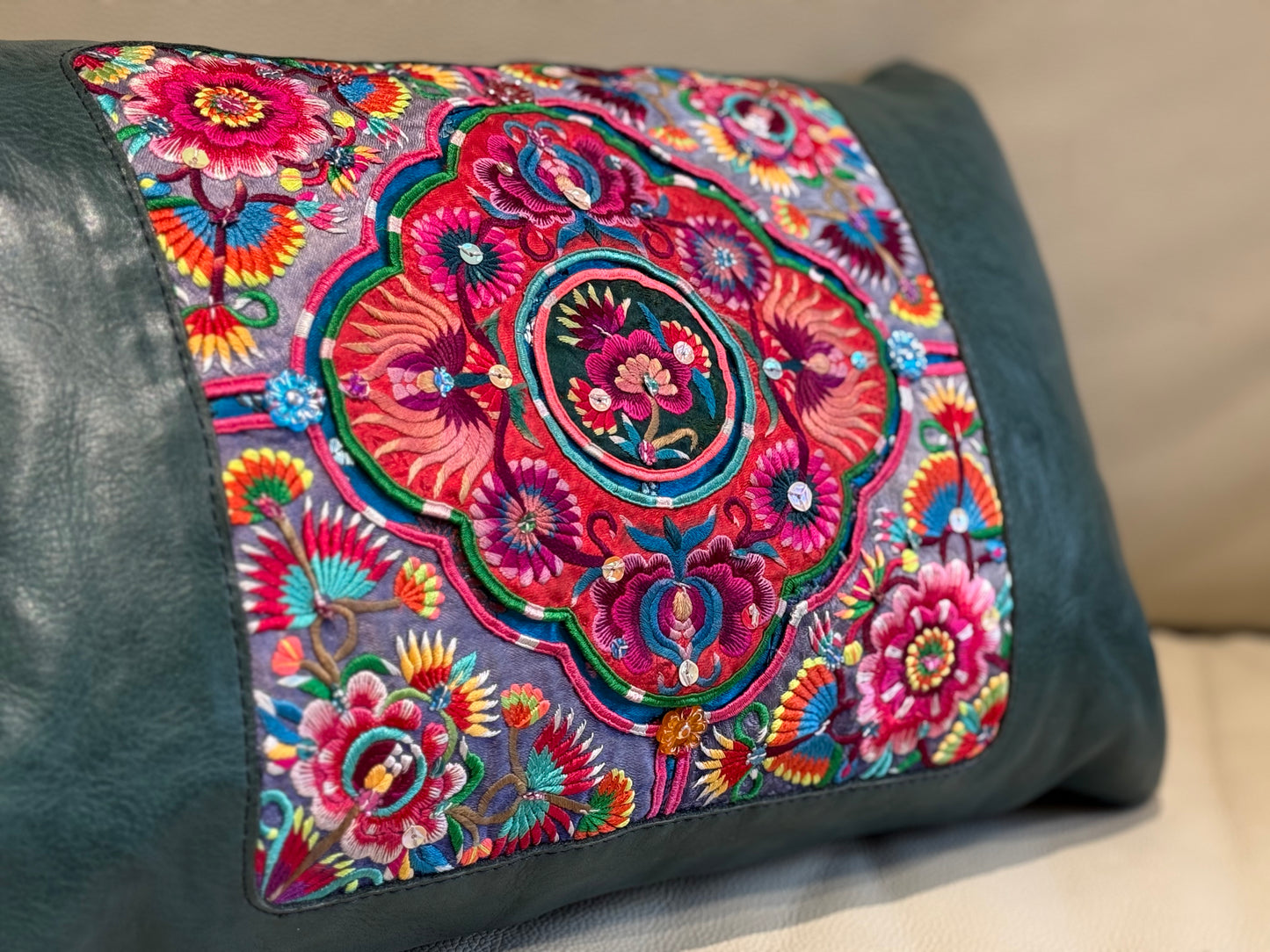 Miao Vintage Embroidery Cushion | Protection & Memory