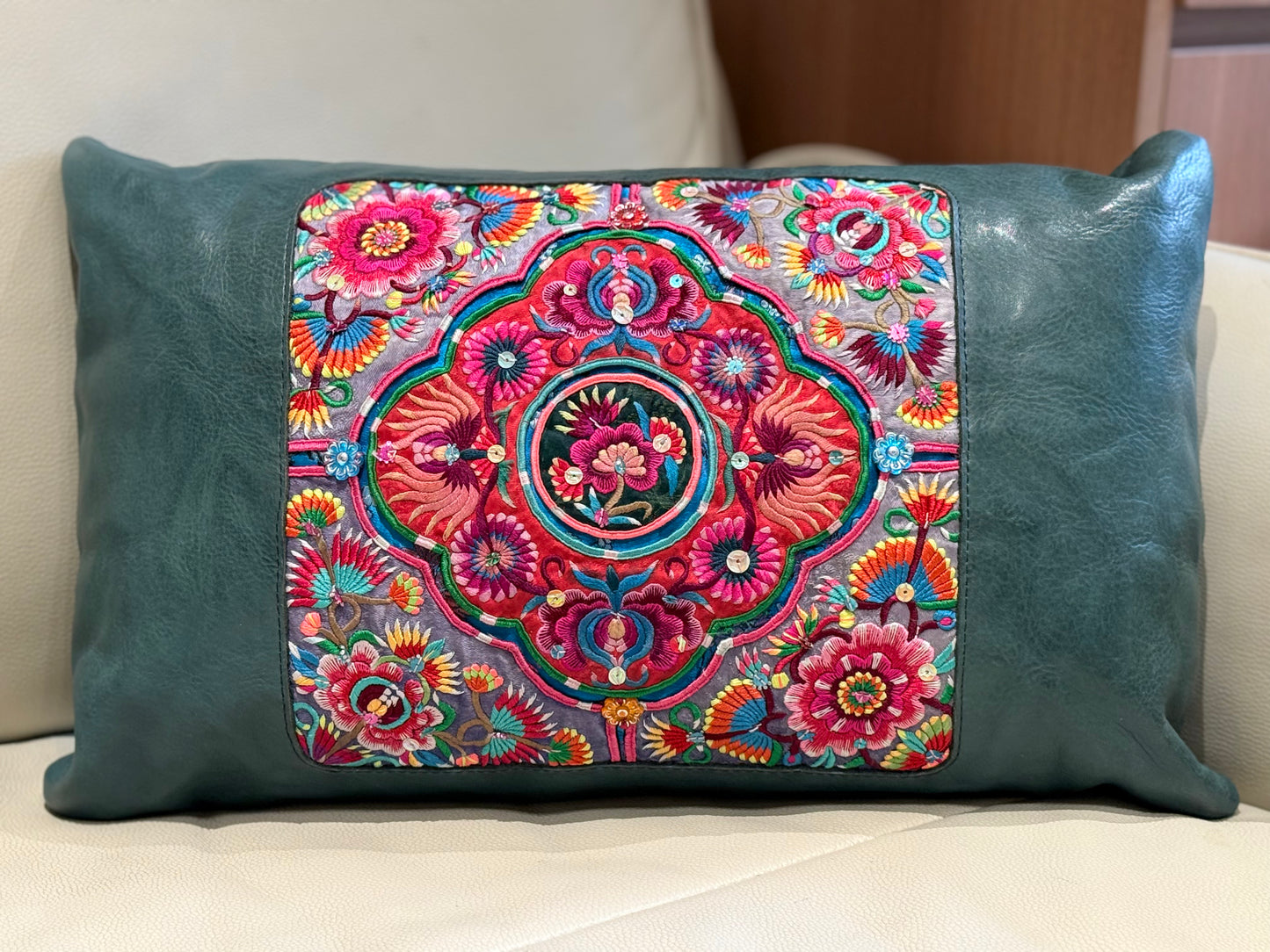 Miao Vintage Embroidery Cushion | Protection & Memory