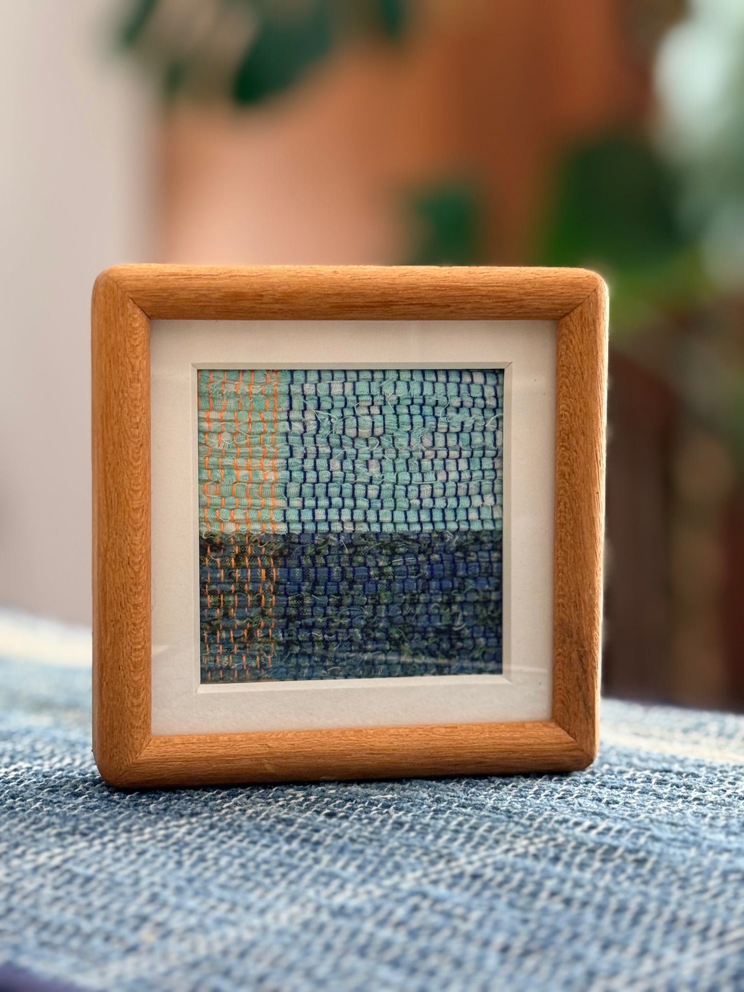 WINDOWS | Framed Rag Weave Textile Art