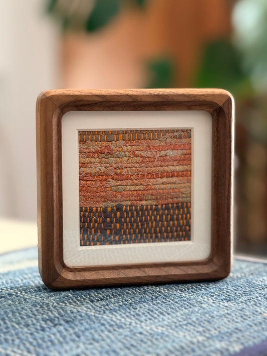 WINDOWS | Framed Rag Weave Textile Art