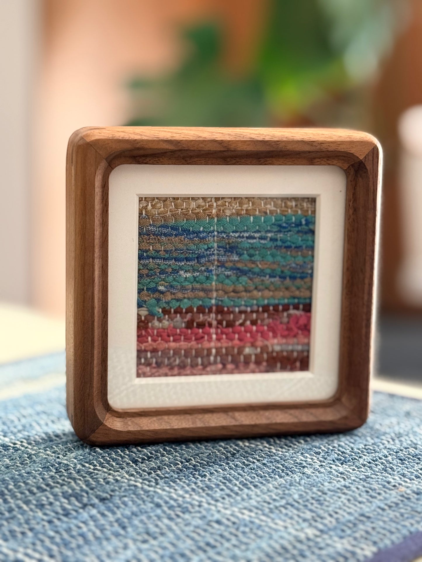 WINDOWS | Framed Rag Weave Textile Art