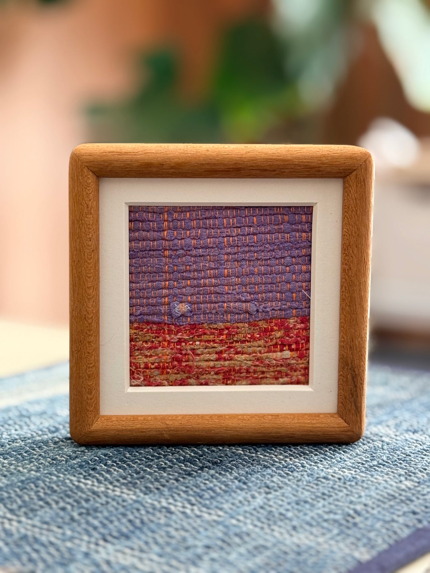 WINDOWS | Framed Rag Weave Textile Art