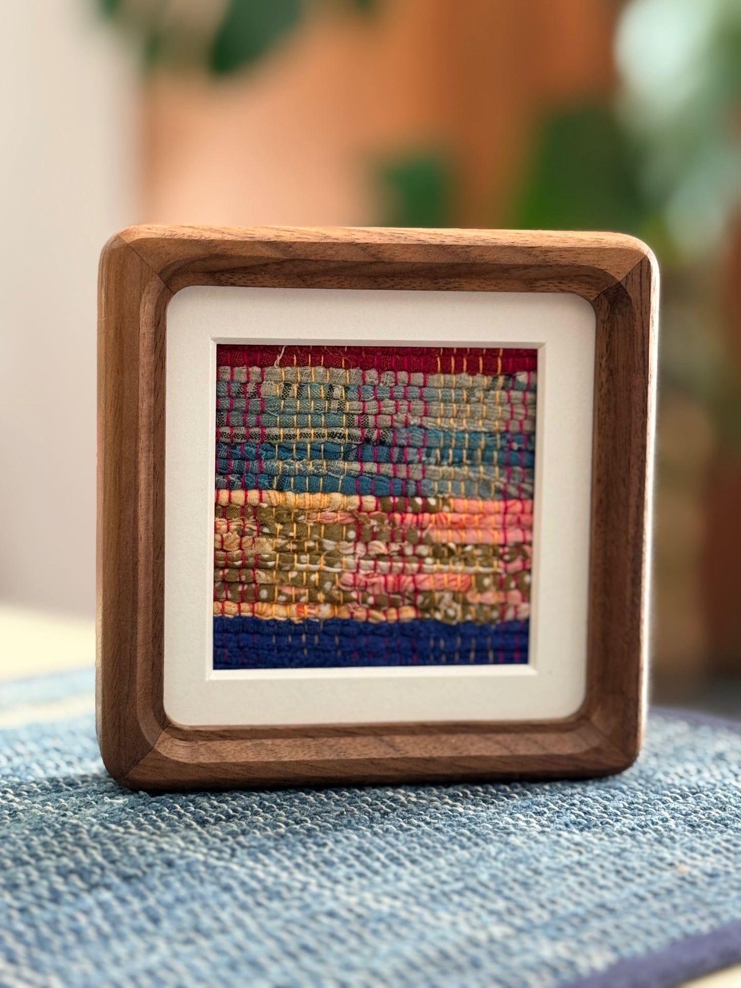 WINDOWS | Framed Rag Weave Textile Art