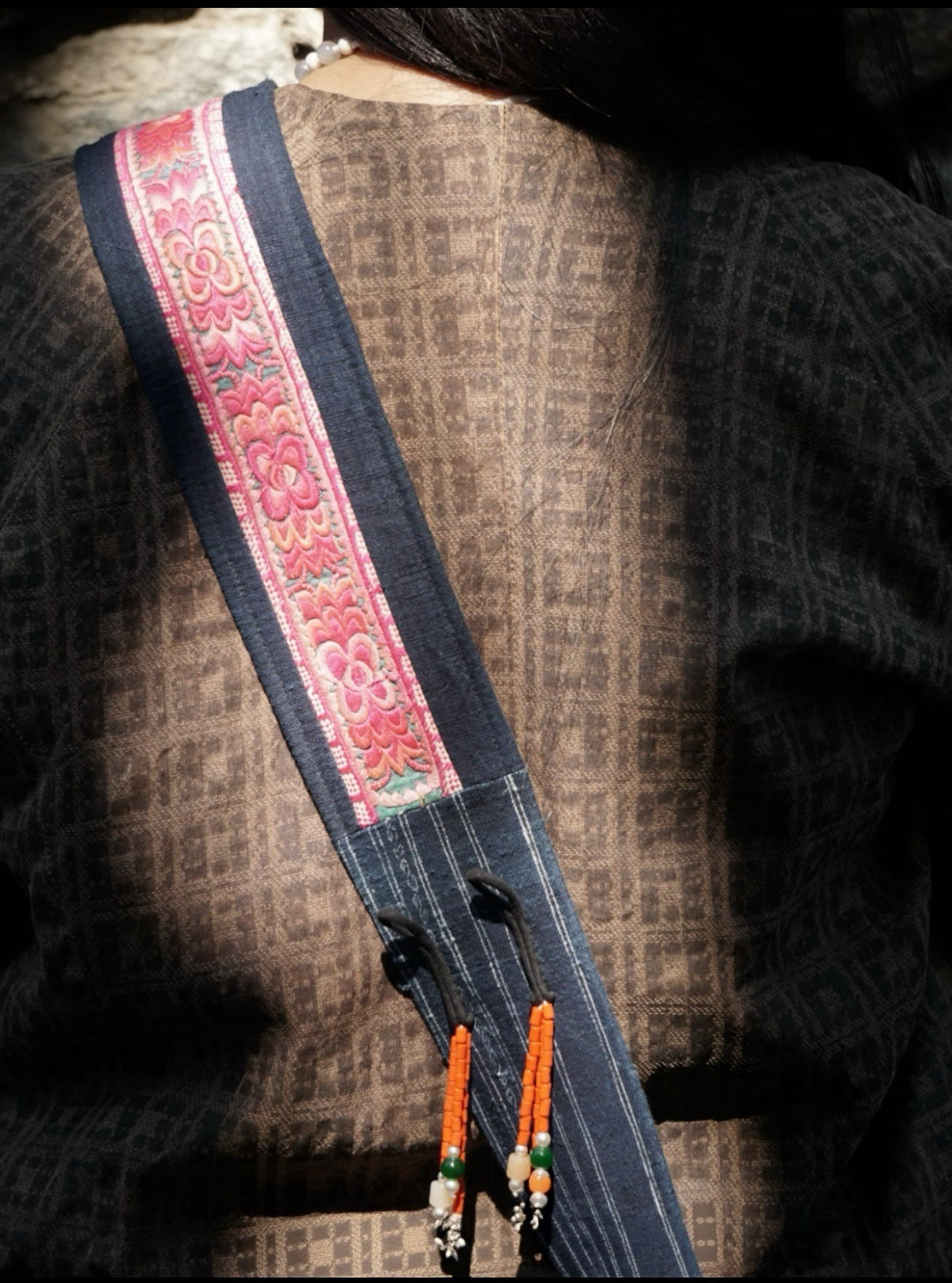 Ember’s Whisper | Vintage Yi Hand-Embroidered Crossbody Bag
