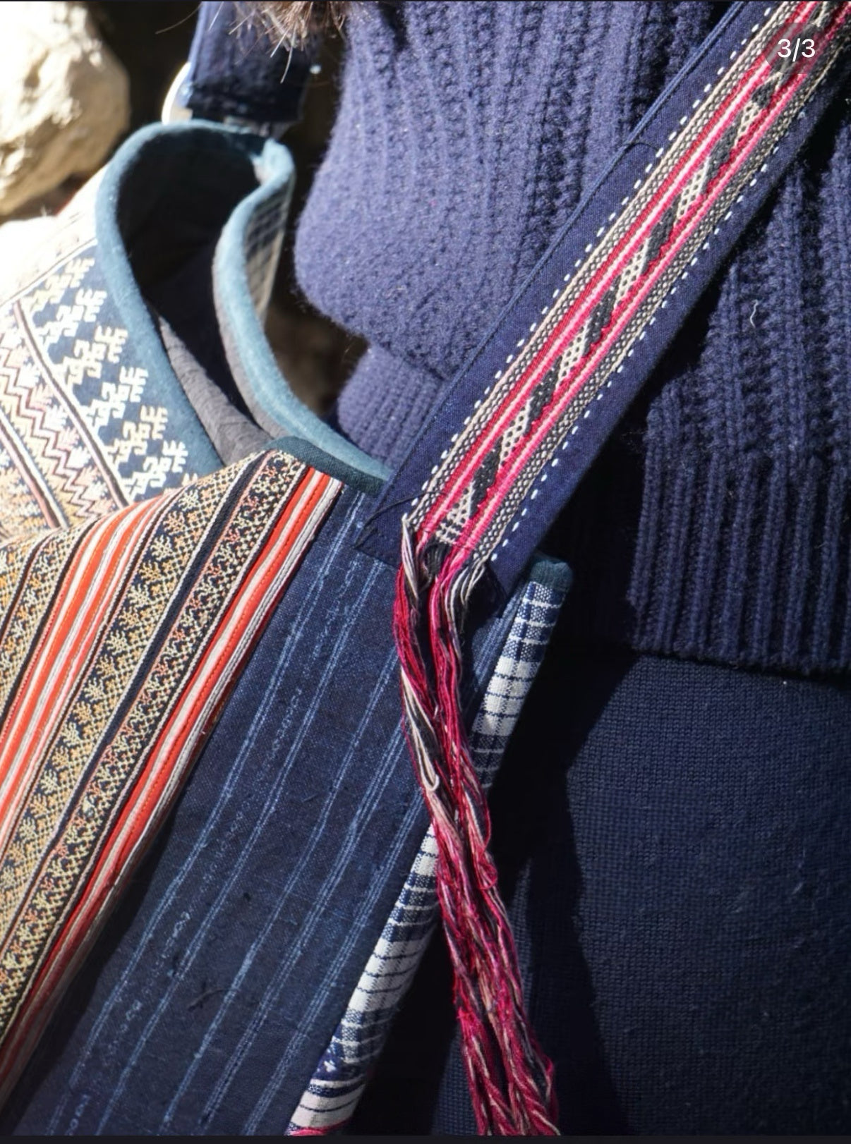 Echoes of Hope | Vintage Yao Hand-Embroidered Crossbody Bag